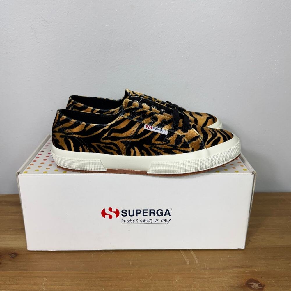 New Superga 2750 Fanvelvetw Sneakers Cog Zebra Women's 8.5 - Picture 6 of 10